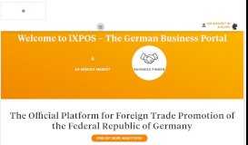 
							         The German Business Portal - iXPOS - Your Business in Germany								  
							    