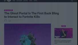 
							         The Ghost Portal Is The First Back Bling to Interact to Fortnite Kills ...								  
							    