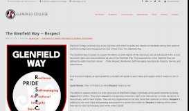 
							         The Glenfield Way — Respect – Glenfield College								  
							    