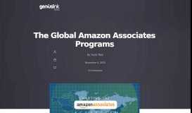 
							         The Global Amazon Associates Programs - Geniuslink Blog								  
							    
