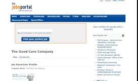 
							         The Good Care Company | The Jobs Portal								  
							    