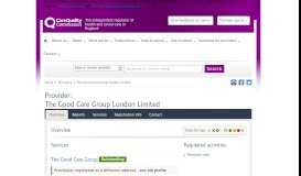 
							         The Good Care Group London Limited - CQC								  
							    