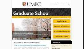 
							         The Graduate School at UMBC - UMBC								  
							    