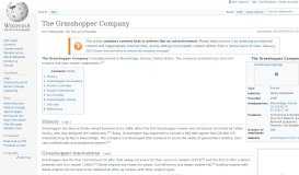 
							         The Grasshopper Company - Wikipedia								  
							    