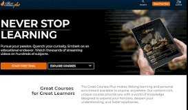 
							         The Great Courses Plus: Online Home Study Courses ...								  
							    