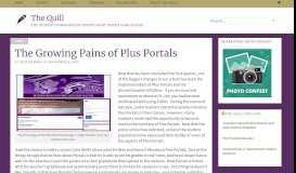 
							         The Growing Pains of Plus Portals – The Quill								  
							    