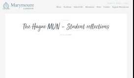 
							         The Hague MUN - Student reflections | Marymount								  
							    