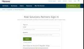 
							         The Hanover Insurance Group | Risk Solutions | Login								  
							    