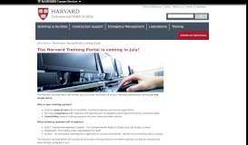 
							         The Harvard Training Portal is coming in July! | EH&S								  
							    