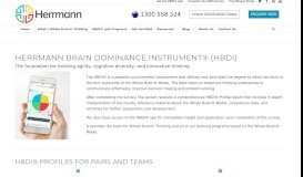 
							         The HBDI® - Herrmann Australia - Herrmann International Asia								  
							    