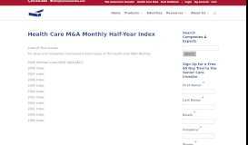 
							         the health care m&a report - Irving Levin Associates								  
							    
