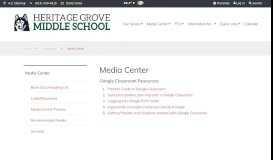 
							         The Heritage Grove Media Center - Heritage Grove Middle School								  
							    