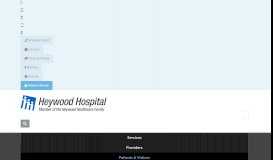 
							         The Heywood Healthcare Online Patient Portal - Athol Hospital								  
							    