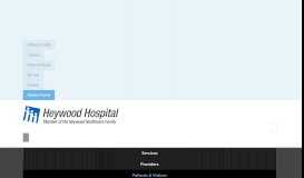 
							         The Heywood Healthcare Online Patient Portal - Heywood Hospital								  
							    