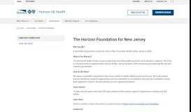 
							         The Horizon Foundation for New Jersey - Horizon NJ Health								  
							    