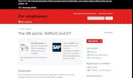 
							         The HR portal, SAPUiO and CT - For employees - University of Oslo								  
							    