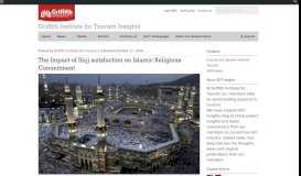 
							         The Impact of Hajj satisfaction on Islamic Religious Commitment ...								  
							    