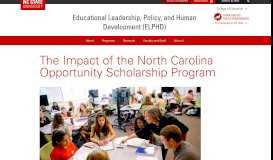 
							         The Impact of the North Carolina Opportunity Scholarship Program ...								  
							    
