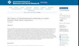
							         The Impact of Transformational Leadership on Leader-Follower Work ...								  
							    