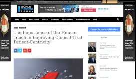 
							         The Importance of the Human Touch in Improving Clinical Trial Patient ...								  
							    