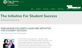 
							         The Initiative For Student Success | Pine Manor College								  
							    