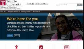 
							         The Institute on Disabilities at Temple University is Pennsylvania's ...								  
							    