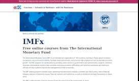 
							         The International Monetary Fund | edX								  
							    