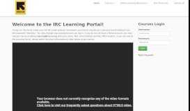
							         the IRC Learning Portal! - International Rescue Committee								  
							    
