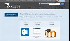 
							         The KCC Bruin Portal is currently unavailable. - Kellogg Community ...								  
							    