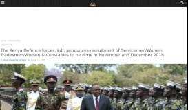 
							         The Kenya Defence forces, kdf, announces recruitment of Servicemen ...								  
							    
