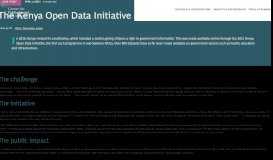 
							         The Kenya Open Data Initiative - Centre for Public Impact (CPI)								  
							    