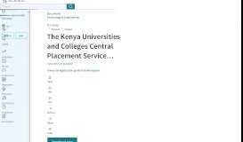 
							         The Kenya Universities and Colleges Central Placement Service ...								  
							    