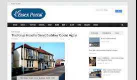 
							         The Kings Head in Great Baddow Opens Again - Essex Portal								  
							    