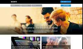 
							         The Knowledge Portal | Sony Professional								  
							    