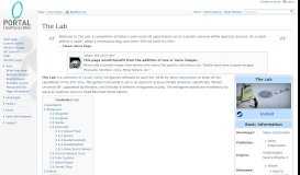 
							         The Lab - Portal Wiki								  
							    