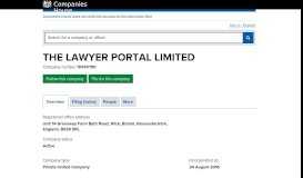 
							         THE LAWYER PORTAL LIMITED - Overview (free company ...								  
							    