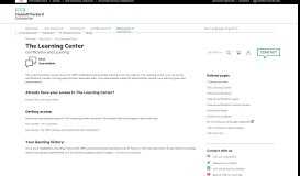 
							         The Learning Center | Certification and Learning								  
							    