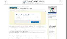 
							         The Learning Experience Application, Jobs & Careers Online								  
							    