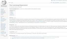 
							         The Learning Experience - Wikipedia								  
							    