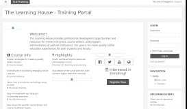 
							         The Learning House - Training Portal								  
							    