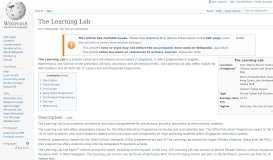 
							         The Learning Lab - Wikipedia								  
							    