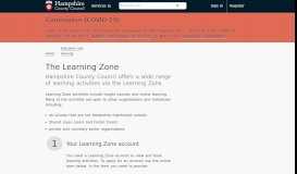 
							         The Learning Zone | Hantsweb								  
							    
