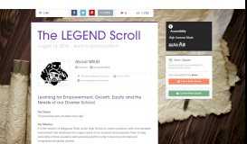 
							         The LEGEND Scroll | Smore Newsletters for Education								  
							    