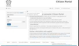
							         the Leicester Citizen Portal								  
							    
