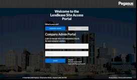 
							         the Lendlease Site Access Portal - Powered By Onsite								  
							    
