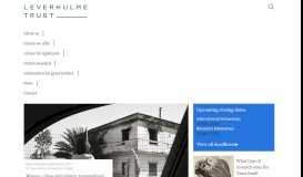 
							         The Leverhulme Trust: Homepage								  
							    