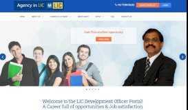
							         the LIC Development Officer Portal!								  
							    