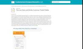 
							         The Lion Dairy and Drinks Customer Portal Fill Online, Printable ...								  
							    