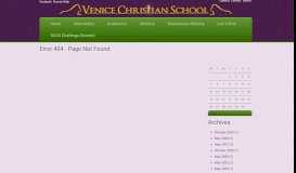 
							         The Lion's Roar - Venice Christian School								  
							    