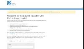 
							         the Lloyd's Register GMT Ltd customer portal								  
							    